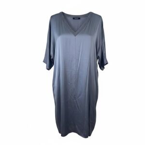 Fabiana filippi Elegant Gray/ Blue‎  V-Neck Dress size XXL